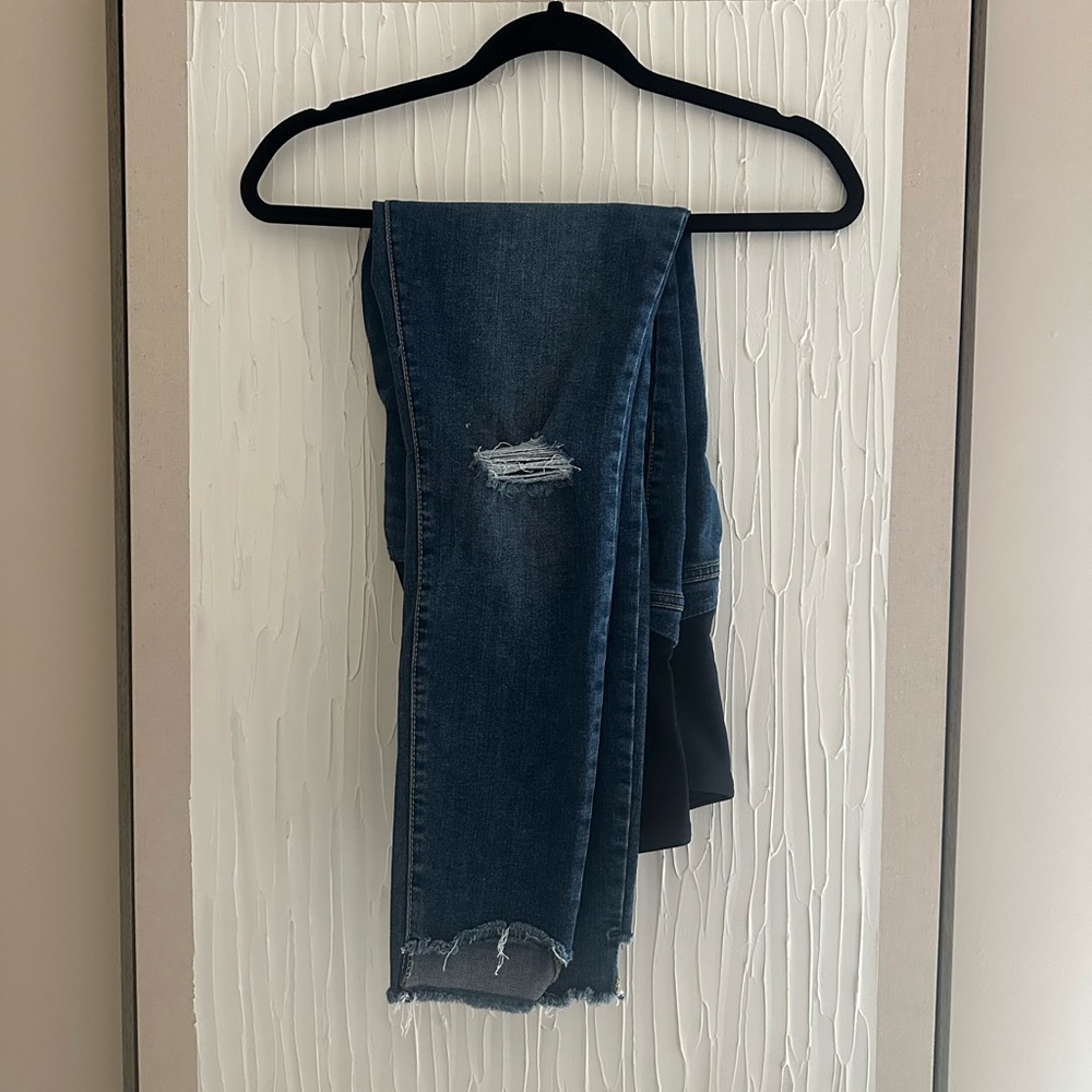 Isabel Maternity by Ingrid & Isabel Dark Blue Distressed Jeans
